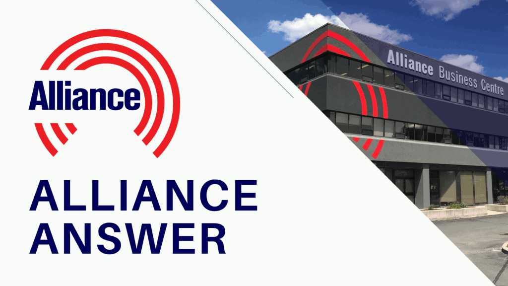 Banner with Alliance Answer logo 